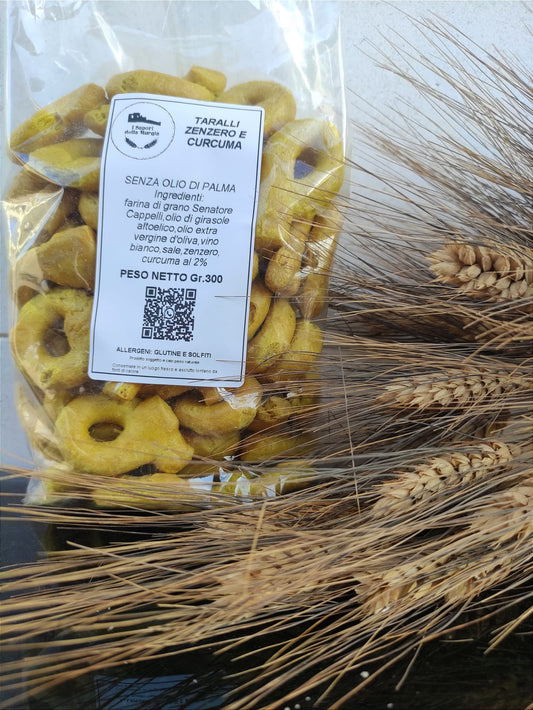 Taralli ginger and turmeric 300gr